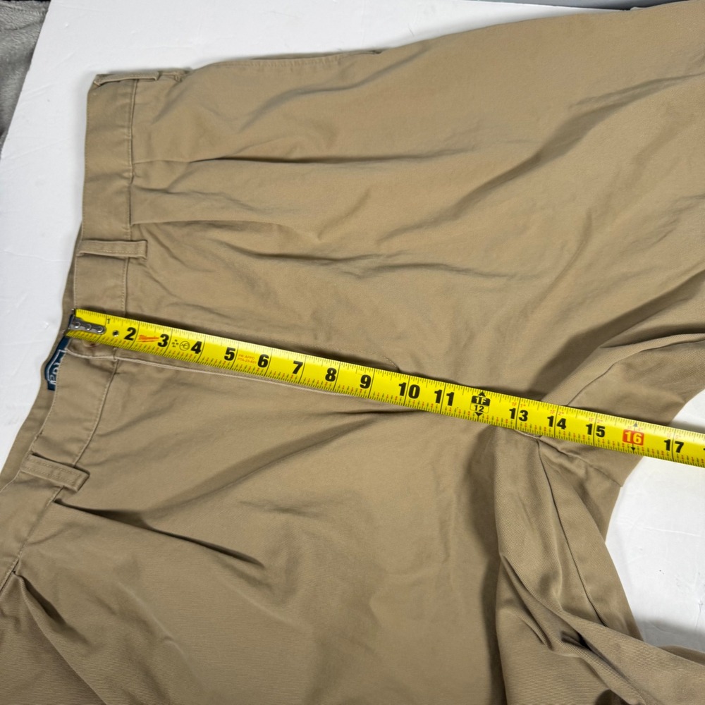 Polo Ralph Lauren Tyler Short Mens 42T Khaki Tan Pleated Cotton Twill Chino Tall - Picture 11 of 12